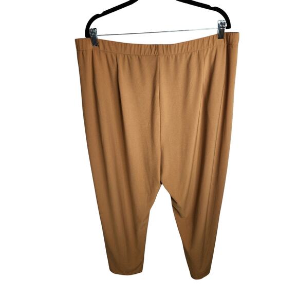 Leith Pleated Pull On Ankle Pants Trousers Womens Plus Size 2X Tan - Picture 5 of 7